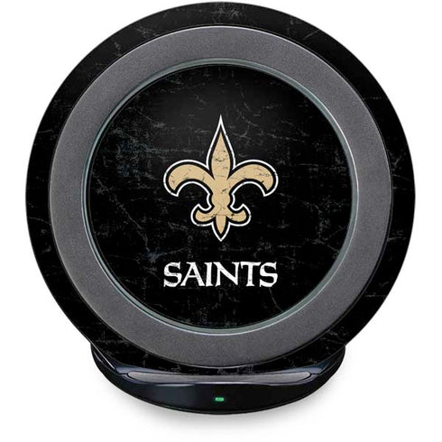 NFL New Orleans Saints Distressed Fast Charge Wireless Charging Stand Skin